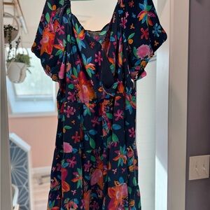 Skies Are Blue Vibrant Floral Mini Dress